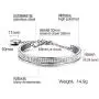 HUANIAN Stainless Steel 6mm Width 2 Row of Crystal Bangle Cuff Bracelet with Heart Extend Chain for Women HUANIAN Stainless Steel 6mm Width 2 Row of Crystal Bangle Cuff Bracelet with Heart Extend Chain for Women