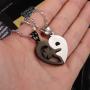 Stainless Steel His and Her Heart Lock Key Matching Puzzle Couples Pendant Necklace for Lovers Valentines Day Engagement Gift