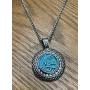 My Prime Gifts Snap Jewelry Clear Rhinestone Designer Halo & Stainless Steel Necklace Length 20-22'' Holds 18-20mm Standard Snaps