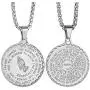 Mens Necklace Christian Lords Prayer,Stainless Steel Bible Verse Serenity Pendant Jewelry for Women