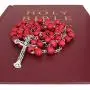 Scented Catholic Red Wooden Rosary Prayer Beaded Jerusalem Cross Crucifix Christ Jesus Necklace for Auto Car for Men Women Religious Jewelry Pendant Scented Catholic Red Wooden Rosary Prayer Beaded Jerusalem Cross Crucifix Christ Jesus Necklace for Auto Car for Men Women Religious Jewelry Pendant