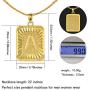 Andsion Initial Letter Pendant Necklace for Men Boy Women Girl, 18K Gold Plated A-Z 26 Capital Initial Necklace Letter Necklaces, Solid Rope Chains 22 Inches