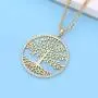 Ouran Long Chain Necklace for Women,Celtic Tree of Life Pendant Necklace Gold and Silver Necklace CZ Crystal Ouran Long Chain Necklace for Women,Celtic Tree of Life Pendant Necklace Gold and Silver Necklace CZ Crystal