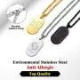 Richsteel 12 Constellations Dog Tag Pendant Necklace for Men Women Stainless Steel/18K Gold Plated Astrology Jewelry Zodiac Charm with Chain