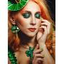 20 Pairs St Patricks Day Faux Leather Earrings Clover Teardrop Dangle Earrings