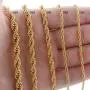 OSTAN 2.0 MM 3MM 4MM 5MM Twist Rope Necklace Stainless Steel Chain Necklace Men Women Jewellery