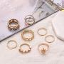 BERYUAN Women Rings Set Knuckle Rings Gold Stacking Rings for Girls and Teens Rings Cute Jewelry Rings 8Pcs