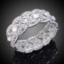 EVER FAITH Austrian Crystal Wedding Art Deco Elastic Stretch Bracelet Clear