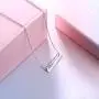 925 Sterling Silver Love Arrow Horizontal Sideways Minimalist Bar Pendant Necklace for Women Teen Girls Gift, 18 inch + 2 inch