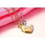 Mealguet Jewelry Stainless Steel Matching Heart Love Couples Pendant Necklace for Men Women