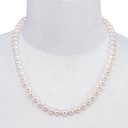 PAVOI Handpicked Freshwater Cultured Pearl Necklace Strand - High Luster White