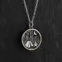 Sterling Silver Camping Charm Necklace with Tent Trees Campfire Moon and Stars, 18'' Chain Sterling Silver Camping Charm Necklace with Tent Trees Campfire Moon and Stars, 18'' Chain