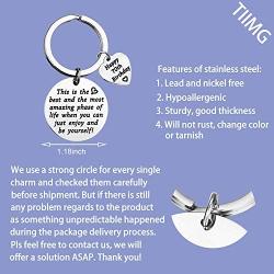 TIIMG 70th Birthday Gift Happy Birthday Keychain Turning 70 Years Old Gift for Women Men 70th Birthday Gift for Coworker Boss Papa Grandma
