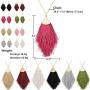 Feather Shape Fine Thread Tassel Hook Earrings Handmade Silky Thread Fringe Earring Jewelry Sets