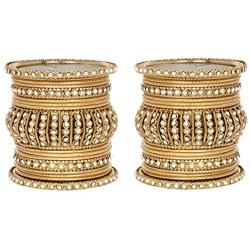 Ratna creation SANARA Indian Bollywood Antique Gold Plated Women Traditional Bridal Wedding Wear Arrangment Bangles Set Jewelry