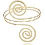 RechicGu Victorian Filigree Swirl Gypsy Boho Armband Upper Arm Cuff Armlet Belly Dance with Gift Box
