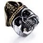 Ztuo Cool Punk Biker Skull Ring for Man Stainless Steel Bands Size 7-13