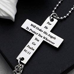 G-Ahora Guardian Angel Cross Car Mirror Accessories Ornaments Car Pendant Home Vehicle Interior Accessories(Order His Angels RMH)