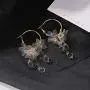 Crystal Flower Earrings Fairy Temperament Water Drop Tassel Earrings Jewelry jewelry