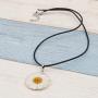 JGFinds Dried Flower Necklace 3 Pack, Resin and Cowhide - Actual Flower