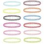 Relbcy Choker Necklace Set Colorful Henna Tattoo Girl Pack Stretch Elastic Necklace Jewelry Accessories for Women and Girls(12 pcs)