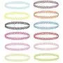 Relbcy Choker Necklace Set Colorful Henna Tattoo Girl Pack Stretch Elastic Necklace Jewelry Accessories for Women and Girls(12 pcs)