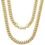 BLICHAIN Cuban Link Chain Necklace or Bracelet with Design Box Clasp for Men Boys 10MM 18K Gold Over Copper Hip Hop Miami Curb Chains 7-30 inch BLICHAIN Cuban Link Chain Necklace or Bracelet with Design Box Clasp for Men Boys 10MM 18K Gold Over Copper Hip Hop Miami Curb Chains 7-30 inch