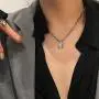 Molike Stainless Steel Simple Personality Punk Love Lock Pendant Necklace for Men Women, Fashion Jewelry Gift Molike Stainless Steel Simple Personality Punk Love Lock Pendant Necklace for Men Women, Fashion Jewelry Gift