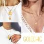 GoldChic Jewelry Tiny/Medium Square Initial Necklace for Women Men Girls, Dainty Letter Charm Necklaces (adjusts to 16-24 inch), Birthday with Gift Box - Customized Available