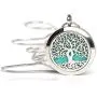 Essential Oil Diffuser Necklace - Magnetic Locket - Best for Aromatherapy - Perfume, Fragrance, Scent Diffusers for Women and Girls (1.2 Inch Diameter - 27.5 Inch Chain Length) Essential Oil Diffuser Necklace - Magnetic Locket - Best for Aromatherapy - Perfume, Fragrance, Scent Diffusers for Women and Girls (1.2 Inch Diameter - 27.5 Inch Chain Length)