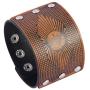 Bfiyi Punk Leather Cuff Bracelets Adjustable Strap Wrap Bracelet Wide Cuffs Bangle Leather Wristband for Men, Women