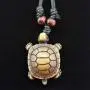 Vintage Sea Turtle Necklace Pendant Tortoise Engraved Bone Leather Wax Rope Necklace for Women Unisex 2Pcs/set Vintage Sea Turtle Necklace Pendant Tortoise Engraved Bone Leather Wax Rope Necklace for Women Unisex 2Pcs/set
