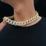 GOLD IDEA JEWELRY 18mm luxury Iced Out Cubic Zirconia 14k/18k/White Gold/Rose gold Miami Cuban Link Chain for Men Necklace or Bracelet GOLD IDEA JEWELRY 18mm luxury Iced Out Cubic Zirconia 14k/18k/White Gold/Rose gold Miami Cuban Link Chain for Men Necklace or Bracelet
