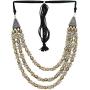 Crunchy Fashion Bollywood Traditional Indian/Bohemian Bollywood Style Afgani Oxidized Silver Boho Gypsy Tribal Jewelry Necklace and Earrings Set for Women/Girls