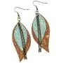 Moonster Leather Earrings for Women – Authentic Genuine Leather, One-of-a-Kind Handmade Earrings – Soft, Luxurious Leaf Earrings for Women with Subtle Gold Detailing and Beautiful Vintage Texture