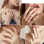Jewmon Personalized Initial Letter Open Ring Adjustable Women Statement Rings Party 925 Sterling Silver Open Alphabet Rings Letter A to Z Ring Jewerly Gift