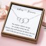 OFGOT7 Sister Necklaces from Sister Gifts - Sterling Silver Infinity Three Circles Necklace for Sisters, 3 Sister Gifts from Sister, Birthday Jewelry Friendship Gifts