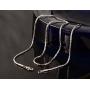 TRUSUPER Style Titanium Stainless Steel Silver Mens Womens Italy Final Fantasy Chain Necklaces 2mm Unisex