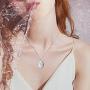 PROESS Fairy Angel Locket Necklace, Flower Girl Pendant Necklace That Holds Pictures S925 Sterling Silver Charm Heart Pendant Gifts for Women Girlfriend Daughter Sister