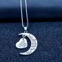 Misola I Love You to The Moon and Back Women Pendants Necklace Best Christmas Birthday Gifts for Mom Daughter Grandama Sisther Jewelry Gifts for Daughter Form Mom and Dad