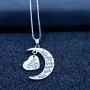 Misola I Love You to The Moon and Back Women Pendants Necklace Best Christmas Birthday Gifts for Mom Daughter Grandama Sisther Jewelry Gifts for Daughter Form Mom and Dad
