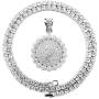 HH Bling Empire Iced Out Pendant Hip Hop Silver Gold Rapper Chain Necklaces for Men 24 Inch