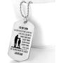 FAYERXL Hand Stamped Dog Tag-You are Braver Than You Believe-Pendant Necklace Inspirational Gifts for Son Daughter…