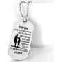 FAYERXL Hand Stamped Dog Tag-You are Braver Than You Believe-Pendant Necklace Inspirational Gifts for Son Daughter…