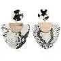 Bohemian Faux Exotic Leather Geometric Drop Earrings - Snake Skin Print Marquise Leaf, Python, Croc Embossed Leatherette Teardrop, Disc, Hoop Bohemian Faux Exotic Leather Geometric Drop Earrings - Snake Skin Print Marquise Leaf, Python, Croc Embossed Leatherette Teardrop, Disc, Hoop
