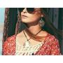 LAIMALA 7 Pairs Vintage Bohemian Earrings Set Retro Rhinestone Earrings Boho Dangle Drop Earrings Statement Long Boho Drop Earrings for Women Girls Jewelry Set Gifts