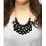 Chunky Acrylic Jewel Cluster Floating Bubble Statement Necklace - Teardrop Dangle Layered Bib Collar Chunky Acrylic Jewel Cluster Floating Bubble Statement Necklace - Teardrop Dangle Layered Bib Collar