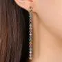 ECBERIE Long Gold Plated Ear Stud Colored Rhinestones Dangle Drop Tessel Earrings Crystal Jewelry Gifts for Women Girls ECBERIE Long Gold Plated Ear Stud Colored Rhinestones Dangle Drop Tessel Earrings Crystal Jewelry Gifts for Women Girls