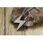 VNOX Vintage Antique Stainless Steel Lightning Bolt Pendant Necklace for Men Women,Free Chain 20 Inches VNOX Vintage Antique Stainless Steel Lightning Bolt Pendant Necklace for Men Women,Free Chain 20 Inches