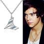 Lovgifset Paper Airplane Necklace Harry Necklaces Styles Singer S925 Sterling Silver for Women Men Blue White Gold Plated